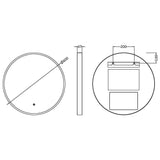 Aquarius Bathrooms Illuminated Mirror Aquarius Lumine Inset Framed LED Touch Sensor Round Mirror