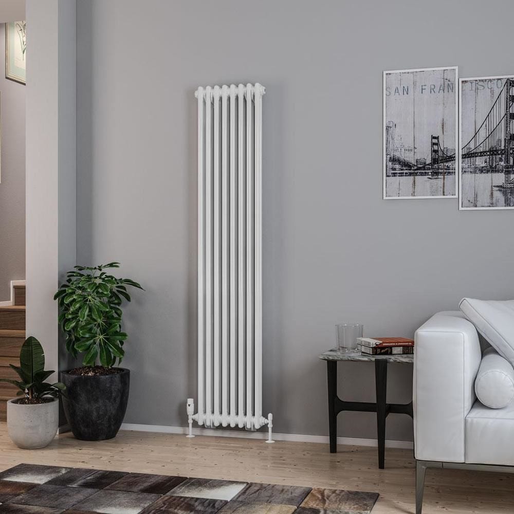 Eastbrook Column Radiator 1800 x 383 / Central Heating Eastbrook Rivassa Traditional 2 Column Radiator in Gloss White