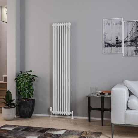 Eastbrook Column Radiator 1800 x 383 / Central Heating Eastbrook Rivassa Traditional 2 Column Radiator in Gloss White