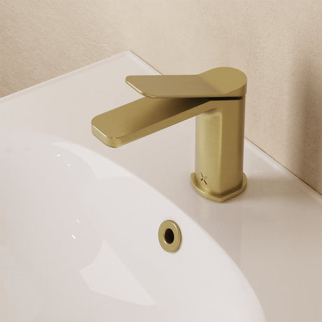 Crosswater Mono Basin Tap Brushed Brass Crosswater Glide II Mono Basin Mixer Tap