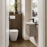 Villeroy & Boch Back To Wall Toilet Villeroy & Boch Subway 3.0 Back to Wall Toilet with Twist Flush and  Soft Close Toilet Seat in Matt Stone White