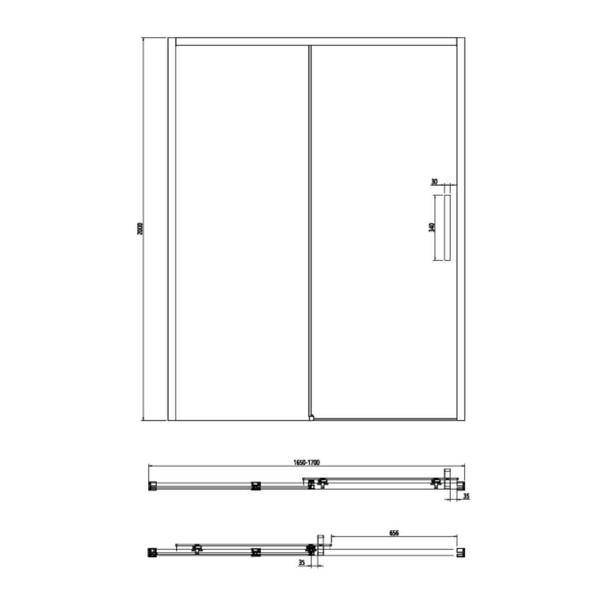 Crosswater Sliding Shower Door Crosswater Asura 8mm Sliding Shower Door