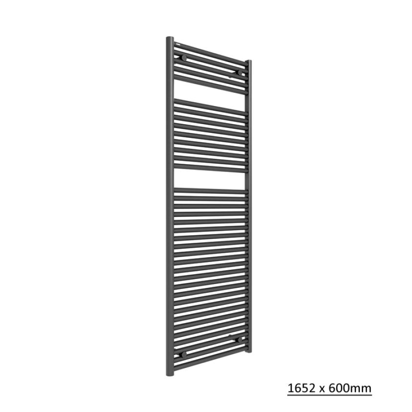 Tissino Ladder Rails 1652 x 600 / Central Heating Tissino Hugo2 Designer Towel Radiator in Arabica
