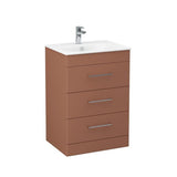 Imex Croma Floor Standing Three Drawer 600mm Vanity Unit with 1 Tap Hole Basin