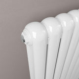 Eastbrook Column Radiator Eastbrook Rubano Straight Horizontal Traditional Column Radiator in Gloss White