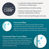 Crosswater Bath Screen Crosswater Clear 6 Double Panel Hinged Bath Screen