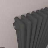 Eastbrook Rivassa Traditional 3 Column Radiator in Matt Black