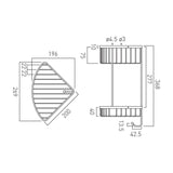 Vado Basket Vado Double Shower Basket with Hook in Chrome