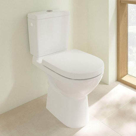 Villeroy & Boch Close Coupled Toilet Villeroy & Boch O.novo Combi-Pack Close Coupled Open Back Toilet with Soft Close Seat