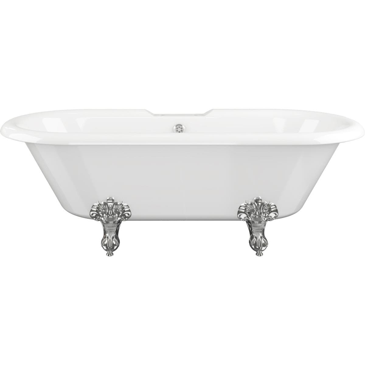 Aquarius Bathrooms Roll Top and Slipper Freestanding Bath Aquarius Timeless Freestanding Double Ended Bath With Chrome Feet