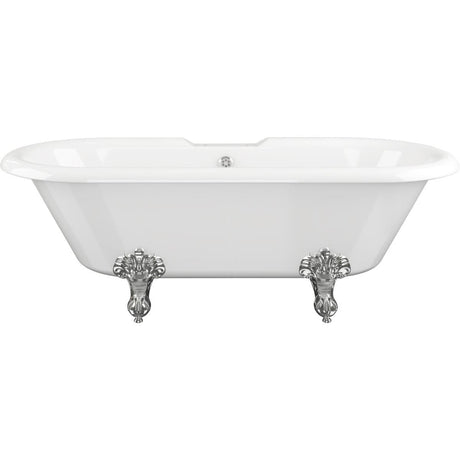 Aquarius Bathrooms Roll Top and Slipper Freestanding Bath Aquarius Timeless Freestanding Double Ended Bath With Chrome Feet