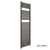Tissino Ladder Rails 1652 x 400 / Central Heating Tissino Hugo2 Designer Towel Radiator in Arabica