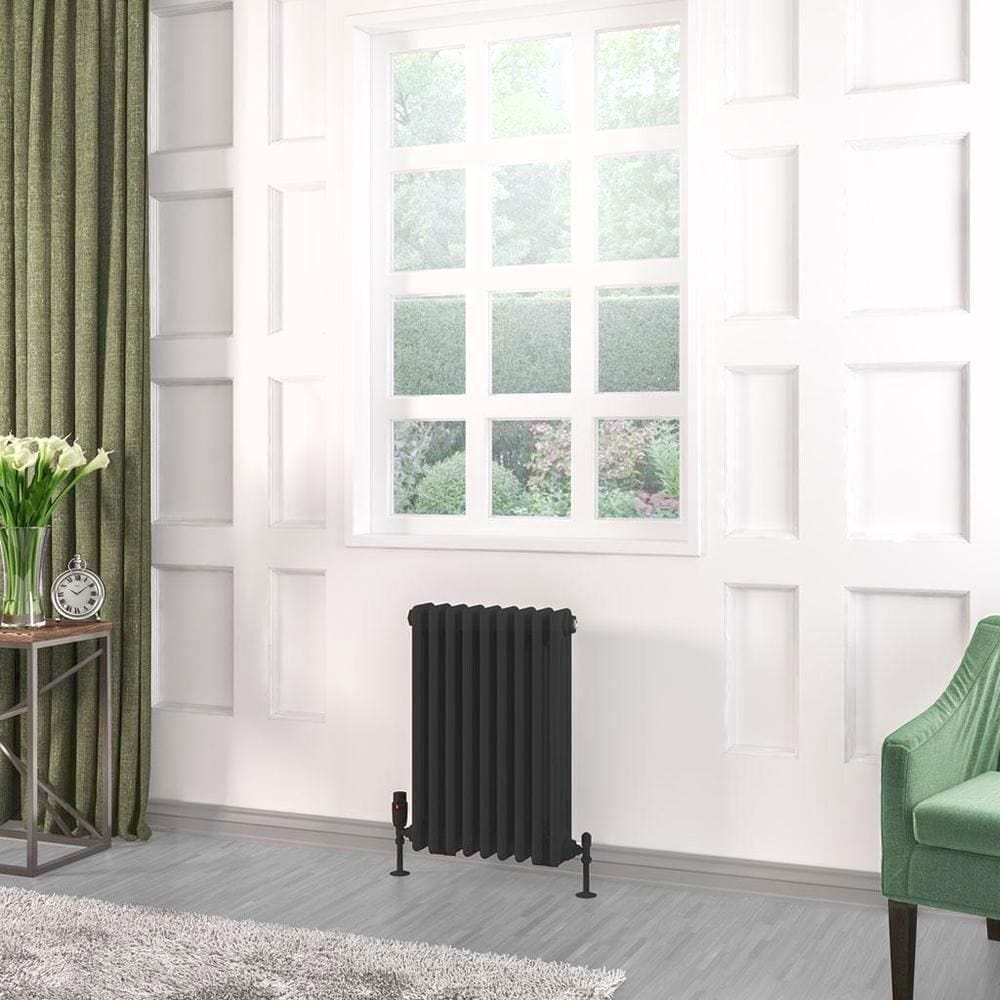 Eastbrook Rivassa Traditional 3 Column Radiator in Matt Black