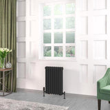 Eastbrook Rivassa Traditional 3 Column Radiator in Matt Black