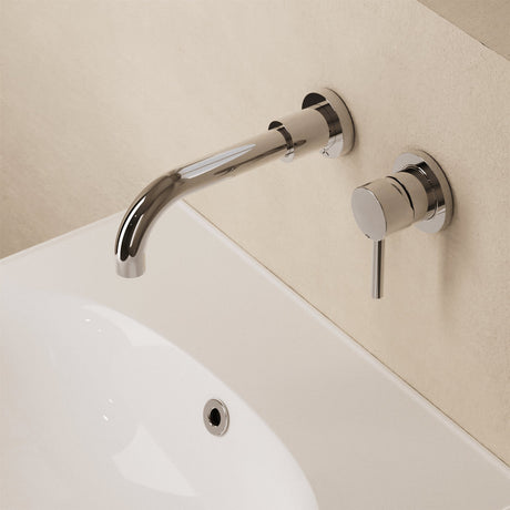 Crosswater Wall Mounted Basin Tap Crosswater Fusion  2 Hole Wall Mounted Basin Mixer Tap in Chrome