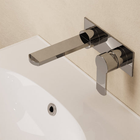 Crosswater Wall Mounted Basin Tap Crosswater Wisp 2 Hole Wall Mounted Basin Mixer Tap in Chrome