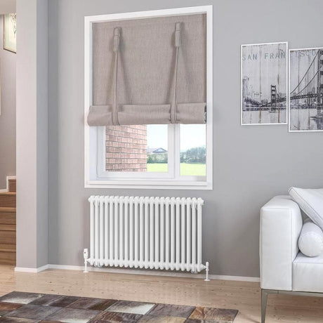 Eastbrook Column Radiator 600 x 1010 / Electric Only Eastbrook Rivassa Traditional 2 Column Radiator in Gloss White