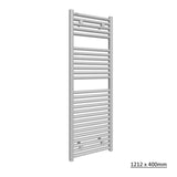 Tissino Ladder Rails 1212 x 400 / Central Heating Tissino Hugo2 Designer Towel Radiator in Mount Blanc