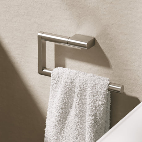 Crosswater Towel Rails and Rings Brushed Nickel Crosswater MPRO Towel Ring