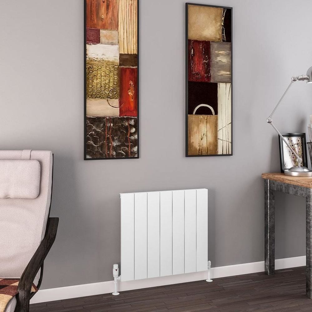 Eastbrook Panel Radiator 600 x 660 / Central Heating Eastbrook Charlton Horizontal Aluminium Designer Radiator in Matt White