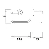 RAK Toilet Roll Holder RAK Sphere Toilet Roll Holder in Chrome