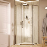 Crosswater Quadrant Shower Enclosure 900 x 900 / Brushed Nickel Crosswater Asura 8mm Quadrant Sliding Shower Door