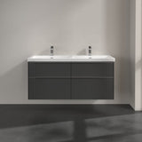 Villeroy & Boch Wall Mounted Vanity Unit Villeroy & Boch Subway 3.0 Wall Hung 1200mm Four Drawer Double Vanity Unit with Basin