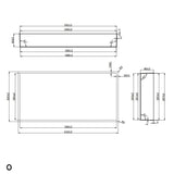 Croswwater Shower Niche Crosswater Square Shower Niche with LED - 610 x 305 x 80mm for Stud Walls