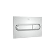 Roca Flush Plate Chrome Roca Duplo One Flush Plate with Curved Buttons