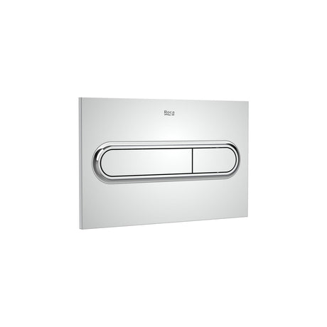 Roca Flush Plate Chrome Roca Duplo One Flush Plate with Curved Buttons