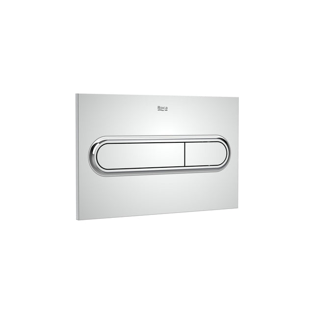 Roca Flush Plate Chrome Roca Duplo One Flush Plate with Curved Buttons