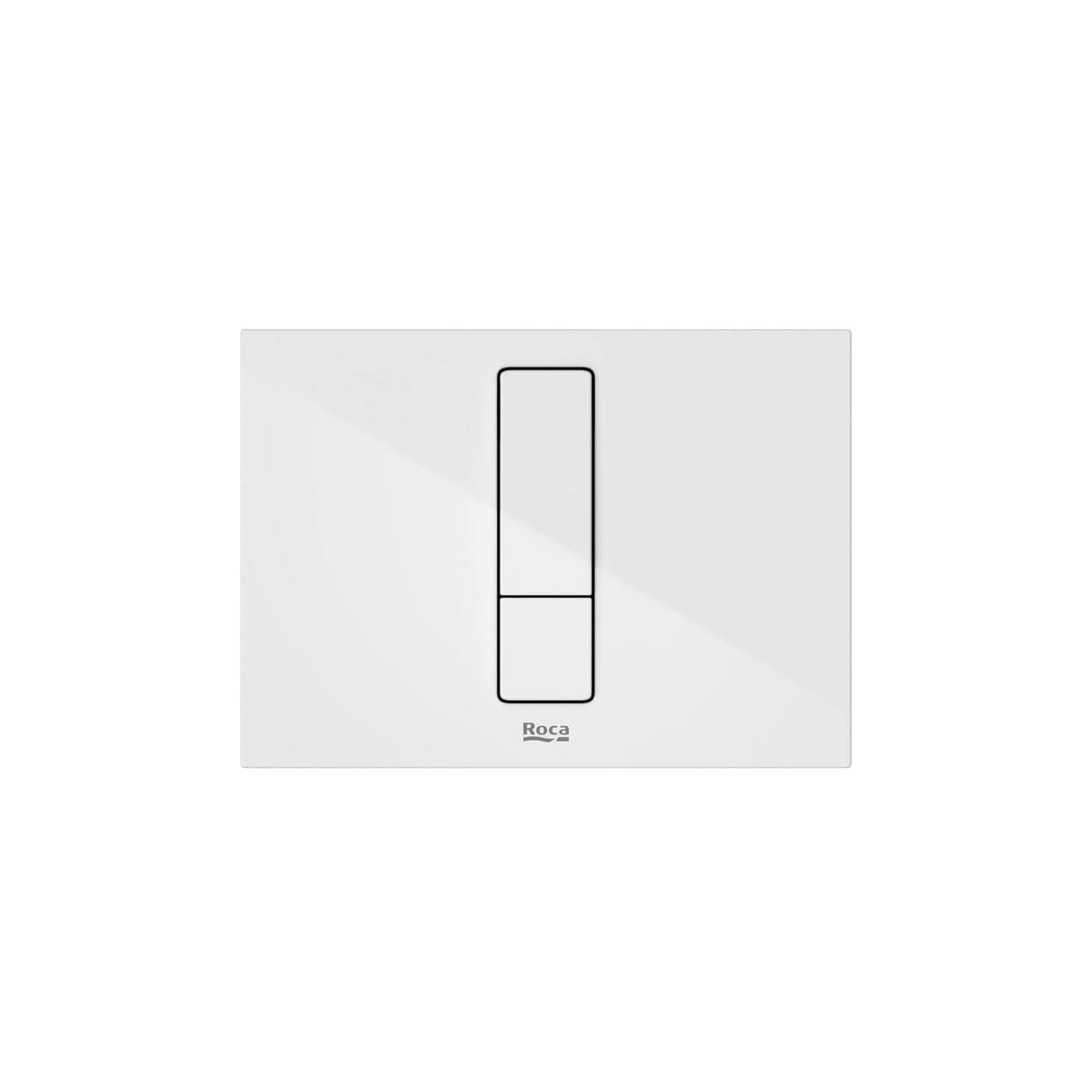 Roca Flush Plate Gloss White Roca Duplo-S PS4 Flush Plate