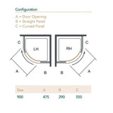 Merlyn Quadrant Shower Enclosure Merlyn Ionic Essence Frameless 8mm 1 Door Quadrant Shower Enclosure