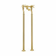 JTP Freestanding Bath Filler Brushed Brass JTP Grosvenor Cross Freestanding Bath Shower Filler