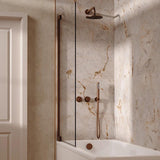 UK Bathroom Store Concealed Shower Set Brushed Bronze / Wall Arm / 200mm Crosswater Module Shower Set 6 - 3 Outlet with Overhead Shower, Handset and Overflow Bath Filler