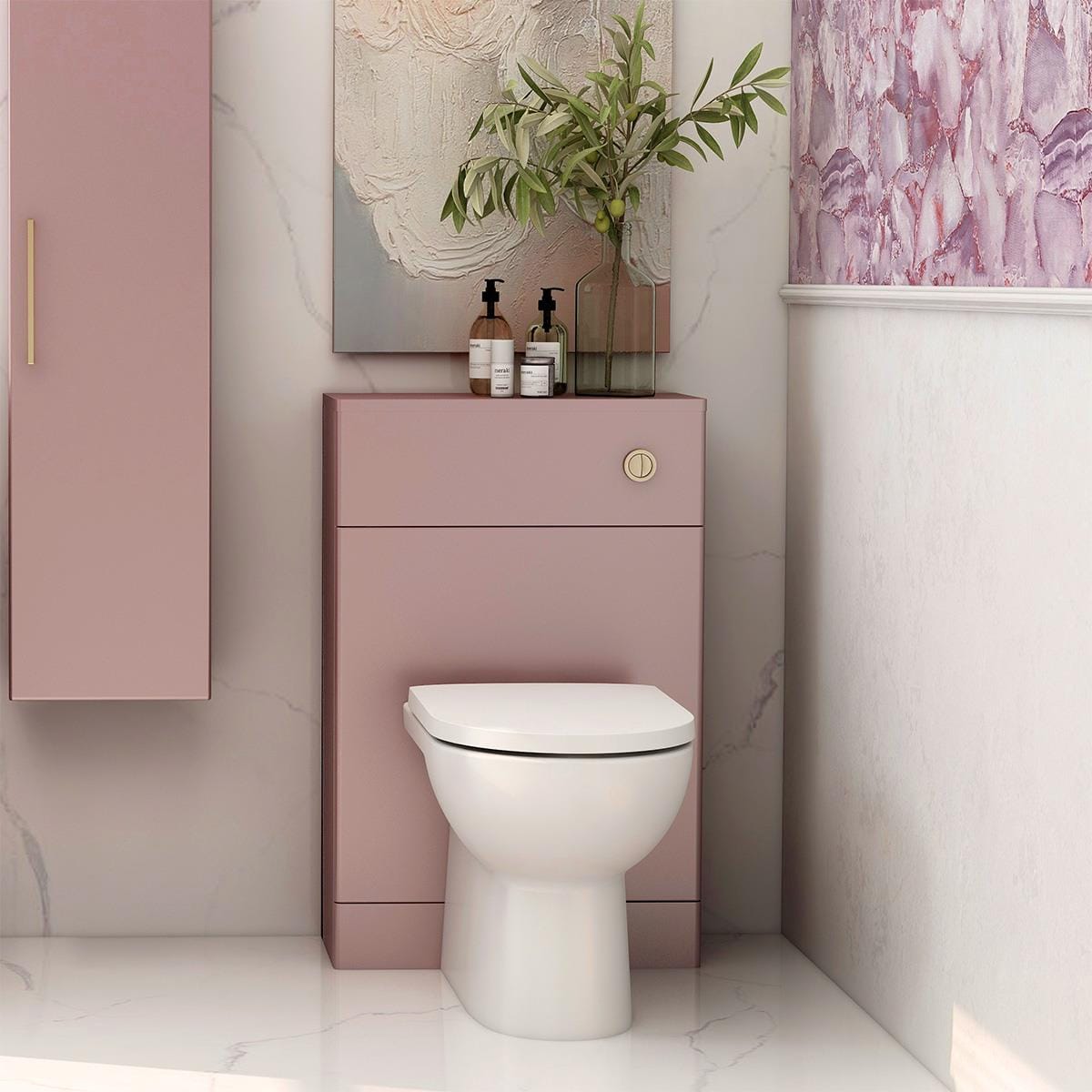 Aquarius WC Back To Wall Unit Plum Imex Croma WC Unit - 550mm Wide