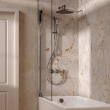 UK Bathroom Store Concealed Shower Set Crosswater Module Shower Set 7 - 3 Outlet with Riser Rail Kit, Overhead Shower and Overflow Bath Filler