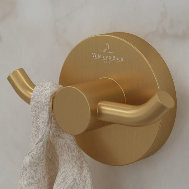Villeroy & Boch Robe Hook Brushed Gold Villeroy & Boch Elements - Tender Double Robe Hook