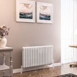 Eastbrook Column Radiator 600 x 1103 / Central Heating Eastbrook Rubano Straight Horizontal Traditional Column Radiator in Gloss White