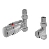 Eastbrook Radiator Valve Chrome Eastbrook Darlington Straight Thermostatic Radiator Valve with Lockshield (Pair)