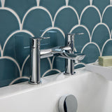 VADO Bath Mixer Vado Photon 2-Hole Bath Filler Tap Deck Mounted excluding Waste - Chrome - PHO-137-C/P