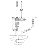 Crosswater Shower Handset Crosswater MPRO Follow Me Round Shower Handset and Hose in Brushed Stainless Steel