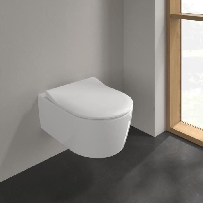 Villeroy & Boch Toilet Seat Villeroy & Boch Avento Slimline Soft Close, Quick Release Toilet Seat in White Alpin