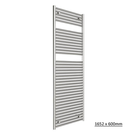 Tissino Ladder Rails 1652 x 600 / Central Heating Tissino Hugo2 Designer Towel Radiator in Chrome
