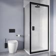 Crosswater Side Panel Matt Black / 1000mm Crosswater Clear 6 Shower Door Side Panel
