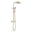 Aquarius Shower Set Brushed Brass Aquarius Zacha Square Adjustable Shower Valve & Kit