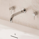 Crosswater Wall Mounted Bath Tap Crosswater Fusion 3 Hole Wall Mounted Bath Filler Tap in Chrome