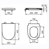 Ideal Standard Toilet Seat Ideal Standard i.life O Wrapover Quick Release Toilet Seat