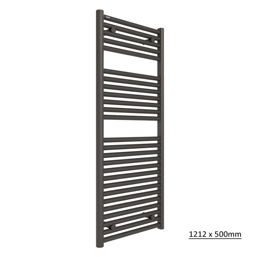 Tissino Ladder Rails 1212 x 500 / Central Heating Tissino Hugo2 Designer Towel Radiator in Arabica