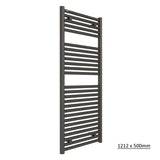 Tissino Ladder Rails 1212 x 500 / Central Heating Tissino Hugo2 Designer Towel Radiator in Arabica